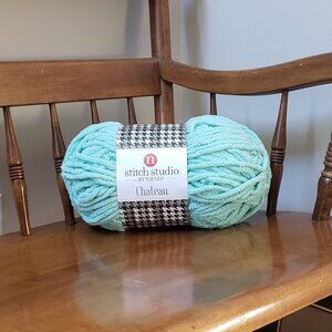 Stitch Studio By Nicole Chateau Fluffy Teal Yarn.